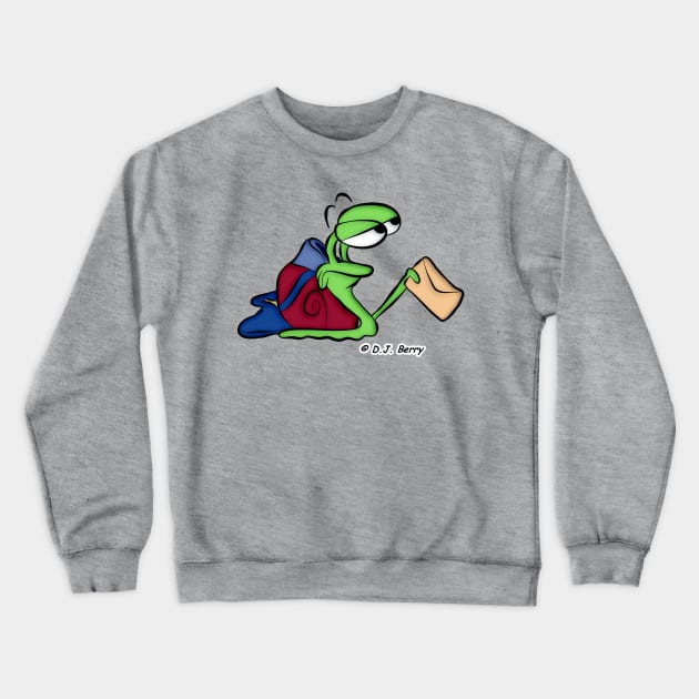 Delivery Snail Crewneck Sweatshirt by D.J. Berry